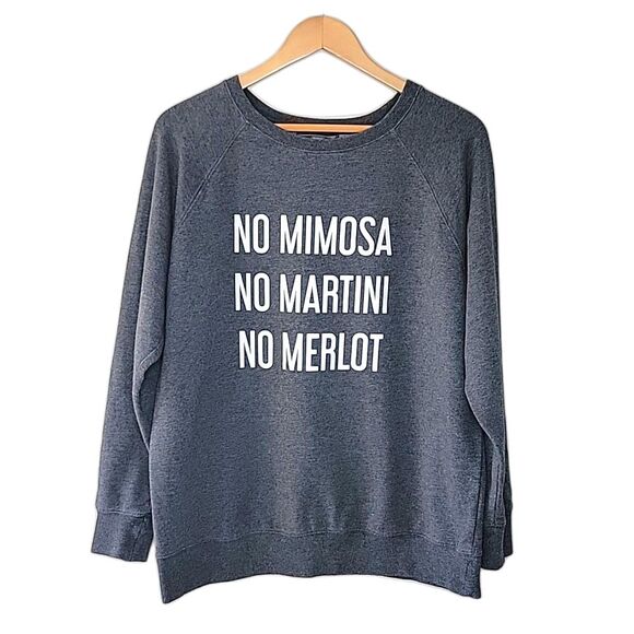 A PEA IN THE POD Maternity Long Sleeve Sweatshirt Top M No Mimosa Martini Merlot - Picture 1 of 10